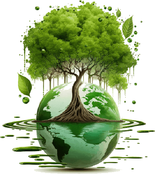 Ecology & Environment WordPress Theme for about us Eco-friendly concept with green nature elements promoting sustainability and environmental awareness